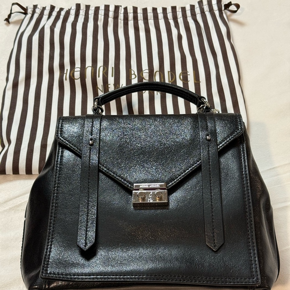 Henri Bendel Black Satchel (New)with Top Handle